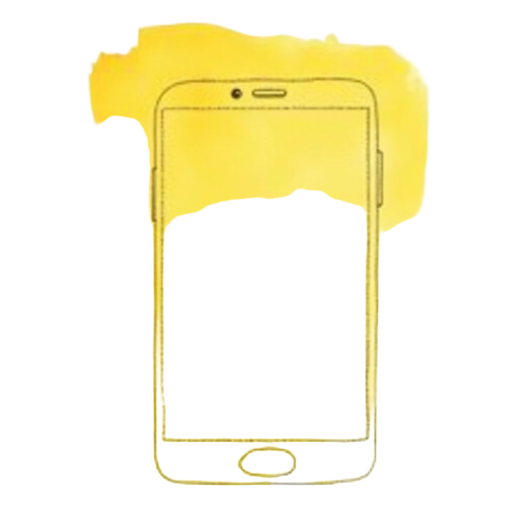 Smartphone with Yellow Background